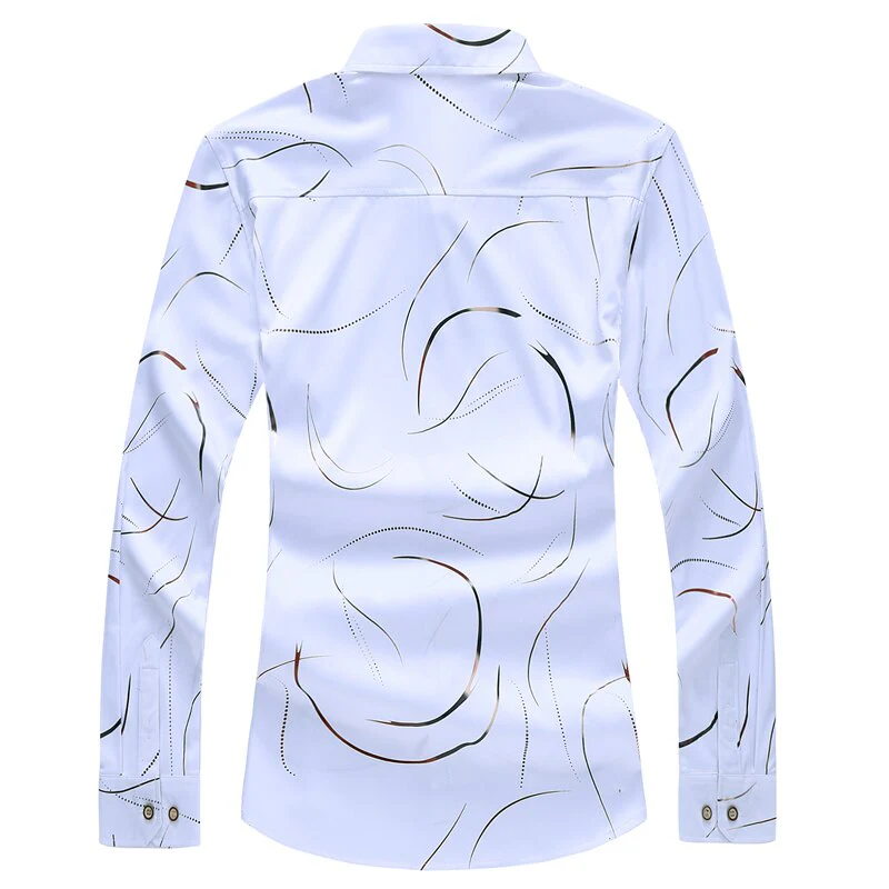 2021 Autumn New Men's Printed Shirt Fashion Casual - Image 13