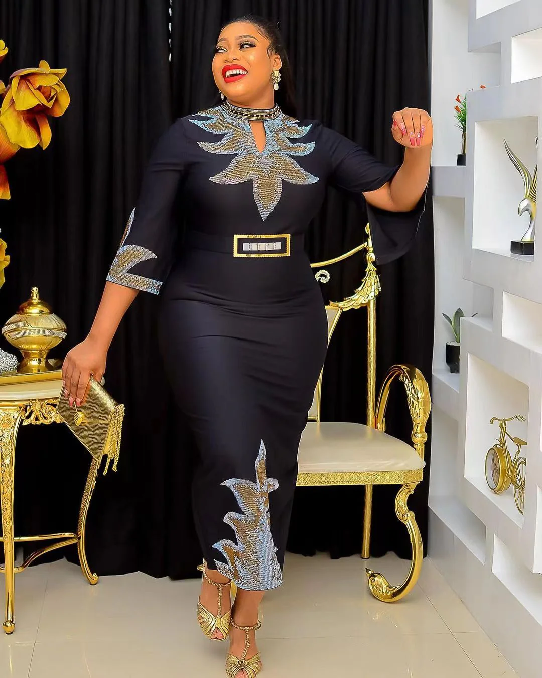 Elegant African Evening Dresses for Women Dashiki Ankara Outfits Gown Plus Size Turkey Wedding Party Long Maxi Dress 2023 New - Image 6